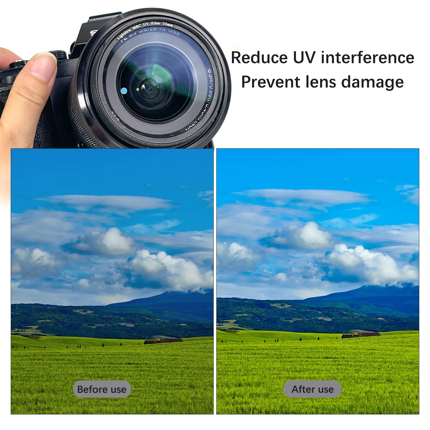 Filtre UV MC 55mm à 82mm pour Objectif Appareil Photo