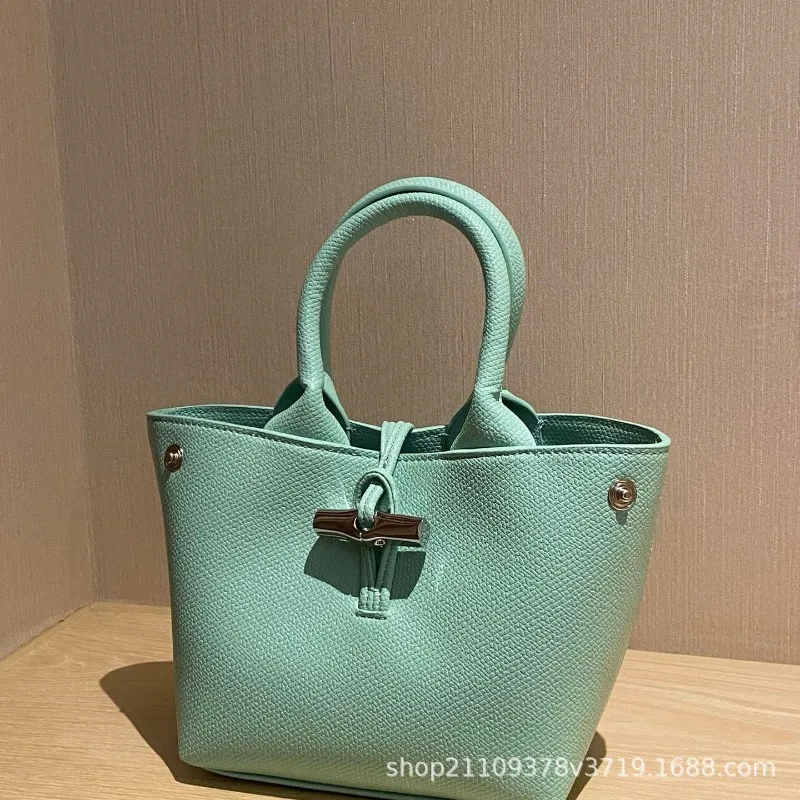 Hot selling Longxiang bag, carrying vegetable basket, handbag, lychee water bucket, bamboo knot crossbody bag 6