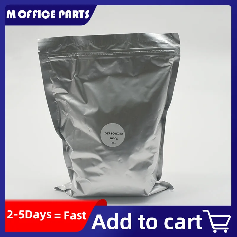 DTF Powder 1000G/35.3 oz White Digital Transfer Hot Melt Adhesive Pretreat Powder for DTF Printer Direct Print on All Fabric