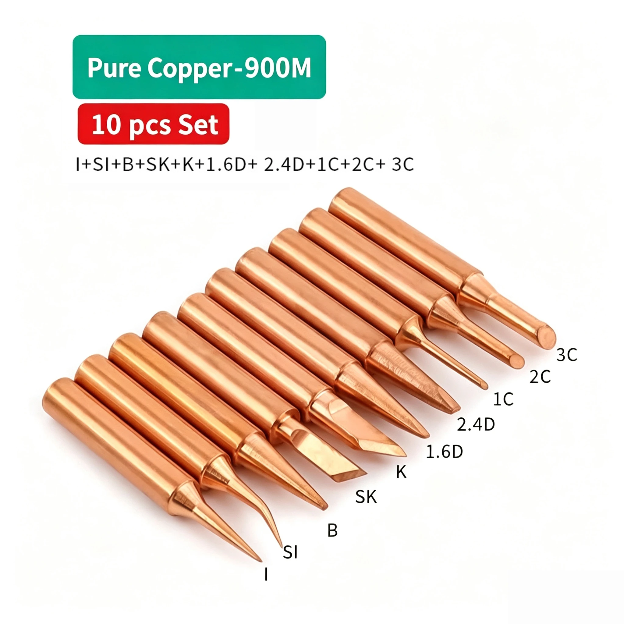 Original Soldering Iron Tip Pure Copper 900M Soldering Iron Head Set Inside Hot Bare Copper Electric Soldering Iron Welding Tool