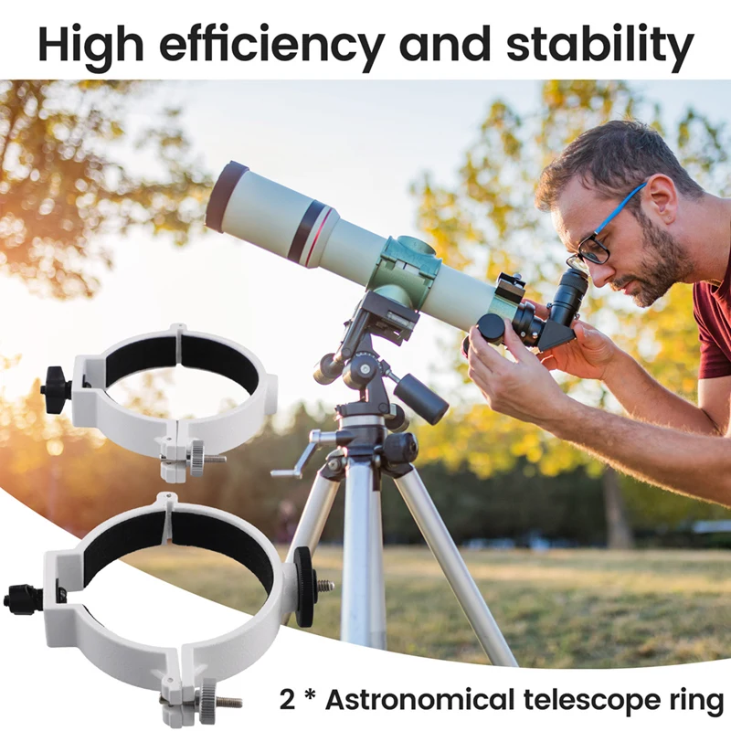 2 Pcs 80DX Astronomical Telescope Ring For Main Lens Barrel With An External Diameter Of 90Mm 6