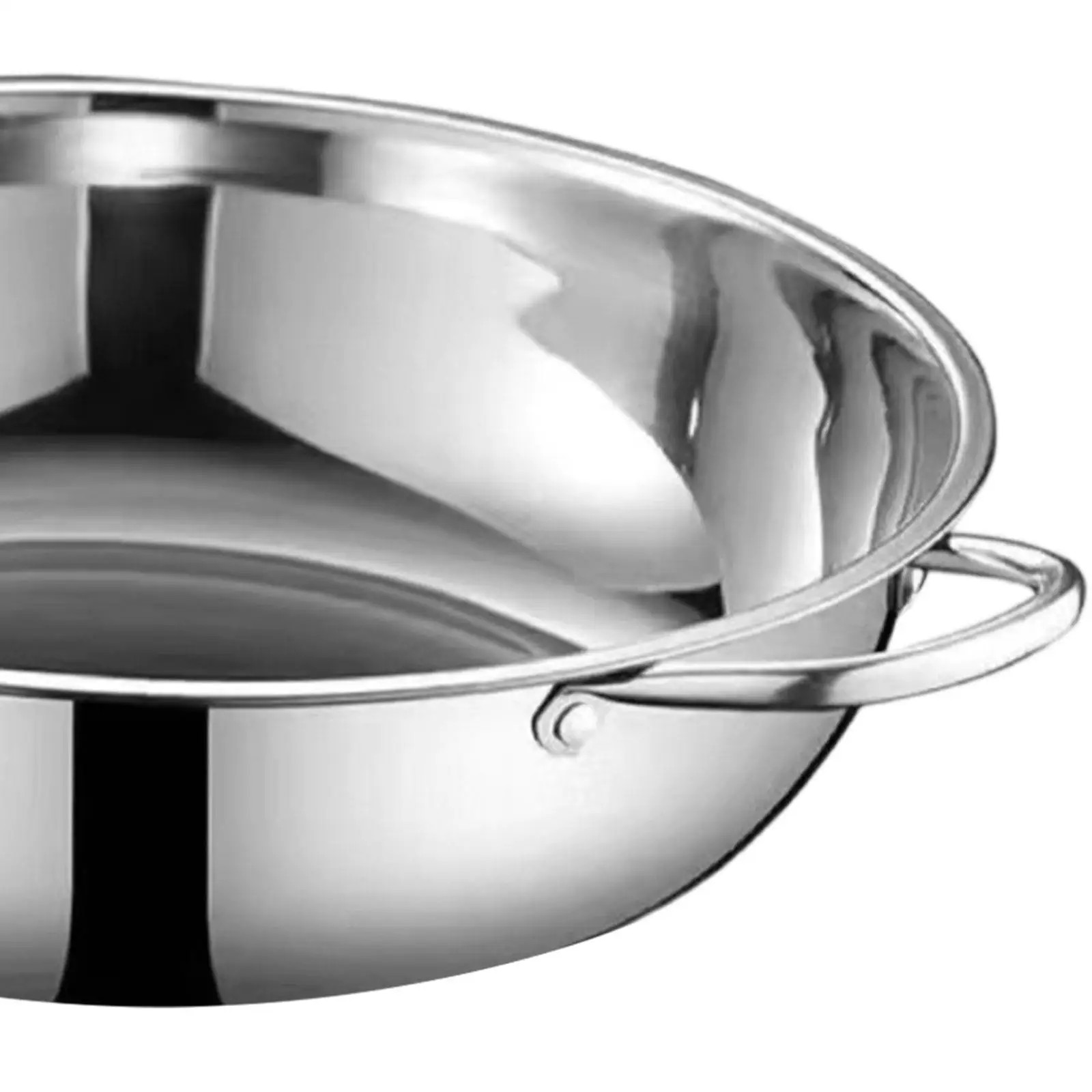 Stainless Steel Hot Pot for Induction Cooker Shabu Shabu Pot Stockpot for Home Barbecue Festivals Family Gathering Restaurant