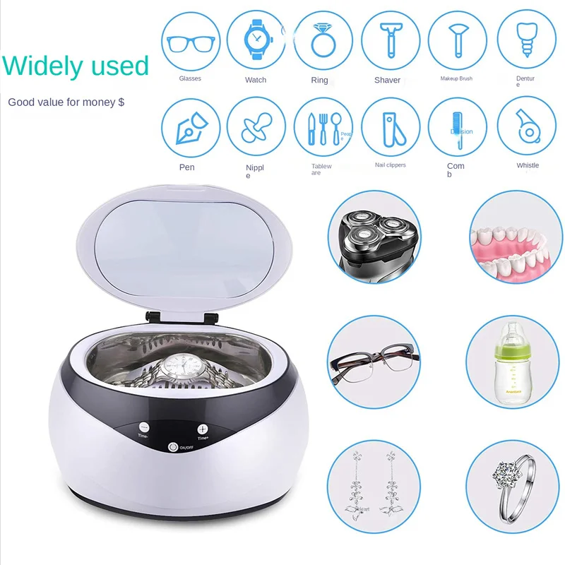 Ultrasonic Cleaning Machine 600ml High Frequency Digital Ultrasonic ...