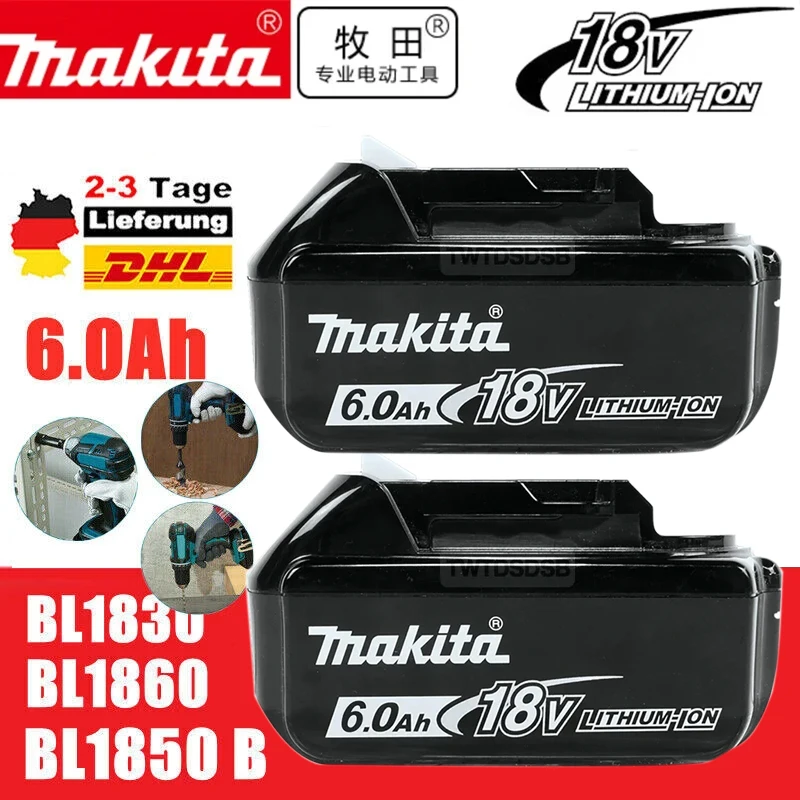 BL1830 18V 5Ah 6Ah 9Ah Li-ion Battery Charger For Makita BL1840 BL1850 BL1860 | UK - Foto 4