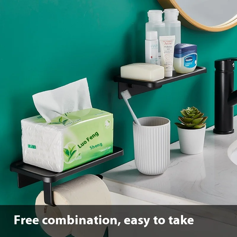 Tissue holder, tissue box, space aluminum bathroom storage rack, toilet holder, phone roll paper sanitary napkin box