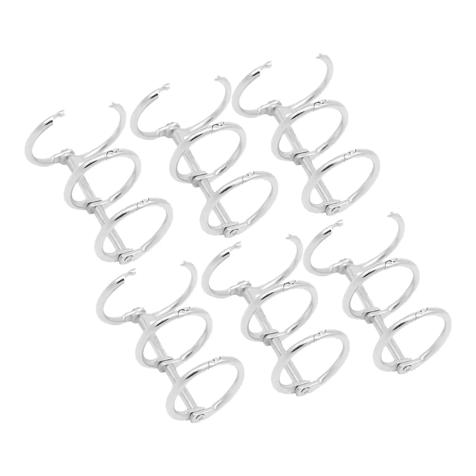 6Pcs 오래 지속되는 금속 책 링 녹 방지 색상 유지 바인더 링 루스 리프 종이 노트북 DIY 바인더 문구 용품