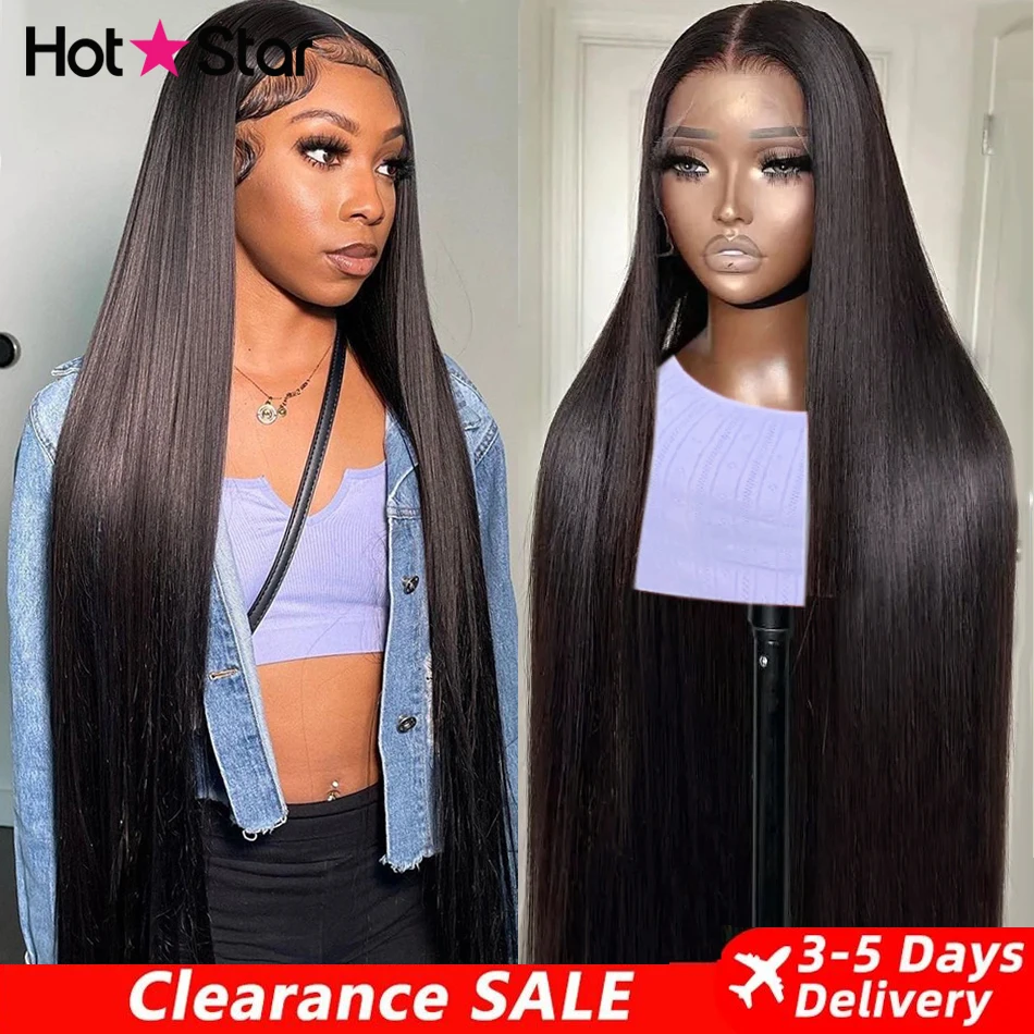 HD Transparent Lace Frontal Human Hair Wigs 13X6 Lace Front Human Hair Wigs Straight Pre Plucked HD Lace Frontal Wigs For Women