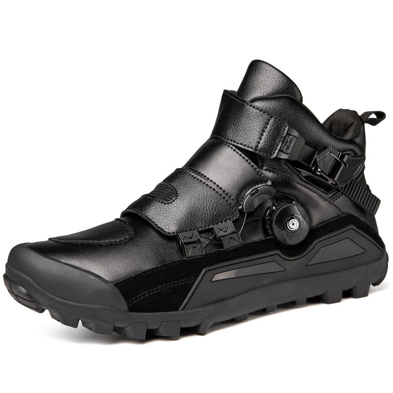 Motorcycle Riding Shoes for Men Waterproof and Anti-fall Motorcycle Boots Breathable Off-road Racing Shoes Equipment