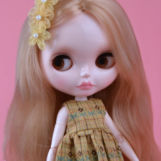 Blyth Doll 1/6 BJD Dolls Joint Body White Shiny Face Nude Doll With Extra Hands Anime Collection Toy for Girls Gift 3