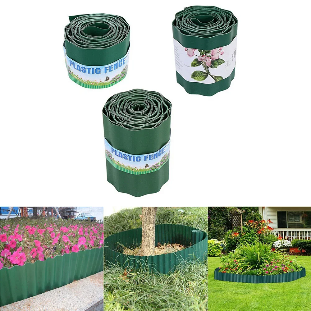 Garden Grass Lawn Edge Border Fence 1pcs for Outdoor Plastic Landscape Garden Decor