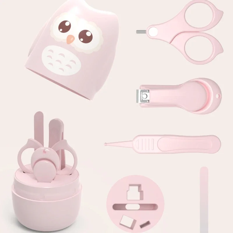 Newborn Baby Nail Scissors Baby Nail Care Tools Kids Safety Portable Scissors Trimmer Tweezers with Box Kids Art Set nail care kit nail trimmer nail clipper