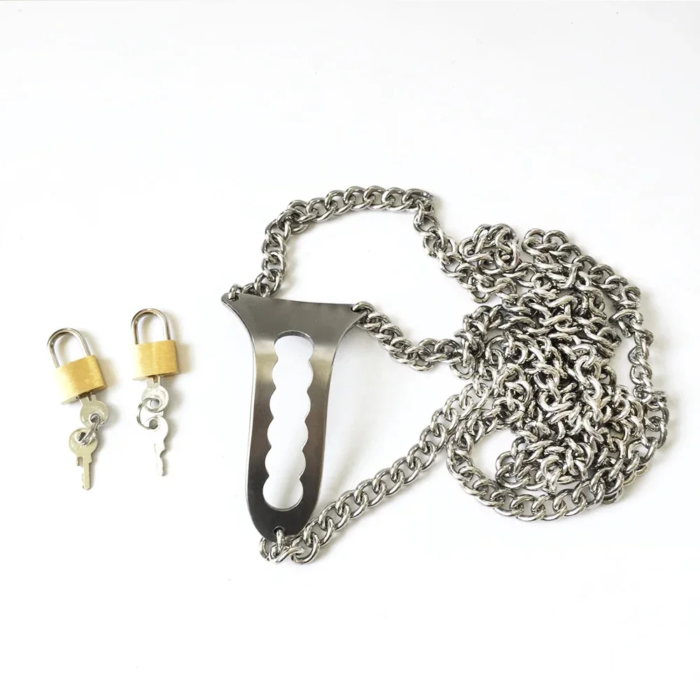 SM Female Invisible Chastity Belt Stainless Steel Anti-derailment Erotic Urethral Lock Underwear Chastity BDSM Sex Toy for Women