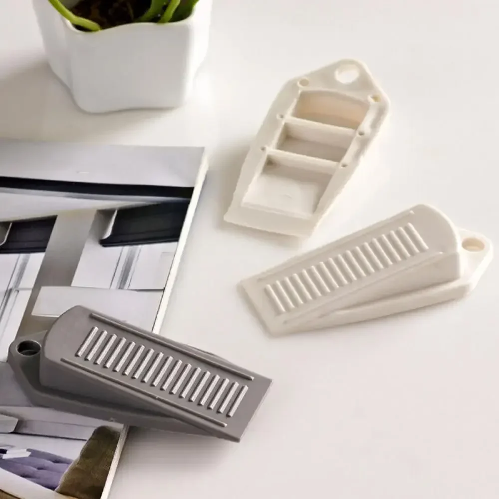 Door stopper 2pcs rubber wedge convenient mouse design door stop holder guard baby safety protector home office