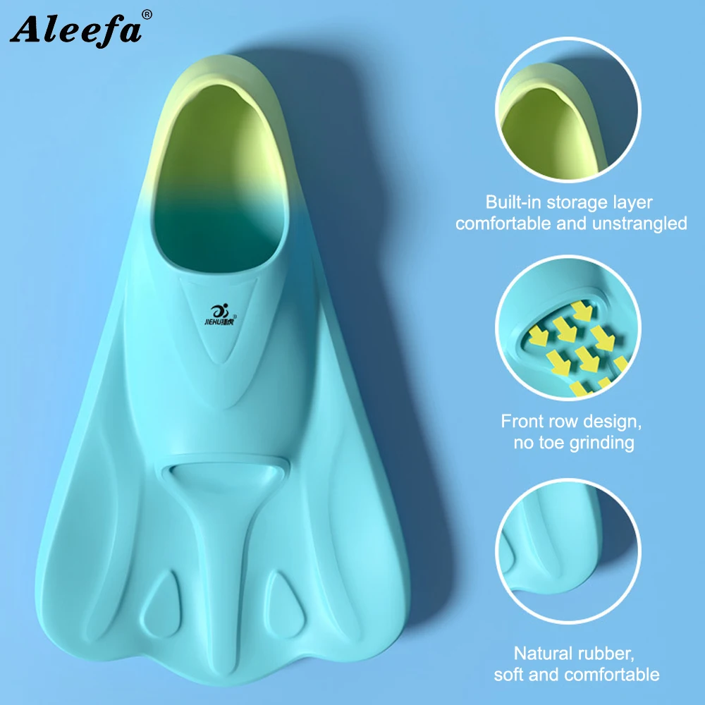  Fanwill Aletas de natación para niños, cómodas aletas de  silicona, aleta de entrenamiento para nadar regazo, adecuada para niños,  niñas, niños y adultos (colorido azul, talla S) : Deportes y Actividades