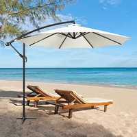 6 Bones Umbrella Replacement Canopy Without Stand 2m Parasol Replaceable Cloth UV Protection Detachable for Outdoor Beach Garden 2