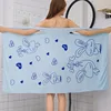 Blue bath towel