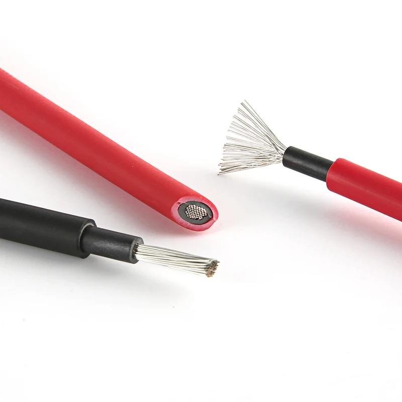 Cable Extensión Solar Doble - 4 Mm², Rojo/Negro, 2 X 25 M Con Enchufes - Fabricado En Alemania