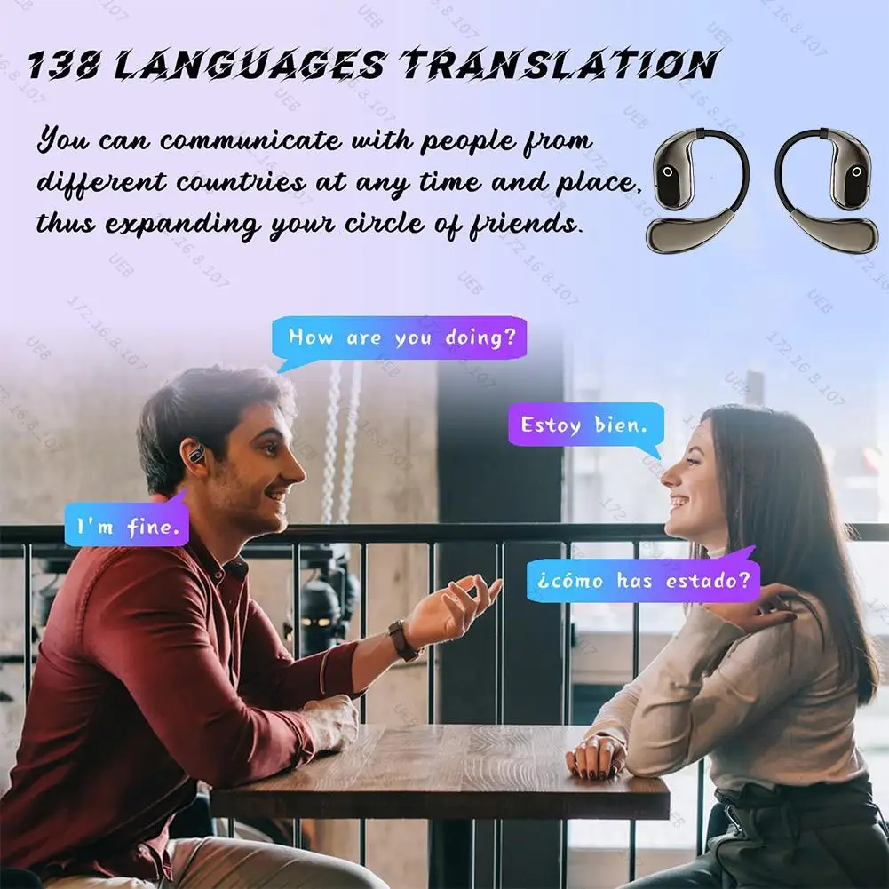 XG99 M112 Real-time Translators Headphones Instant Two-way Translation Earbuds 138/144 Languages Bluetooth Translator Earphones