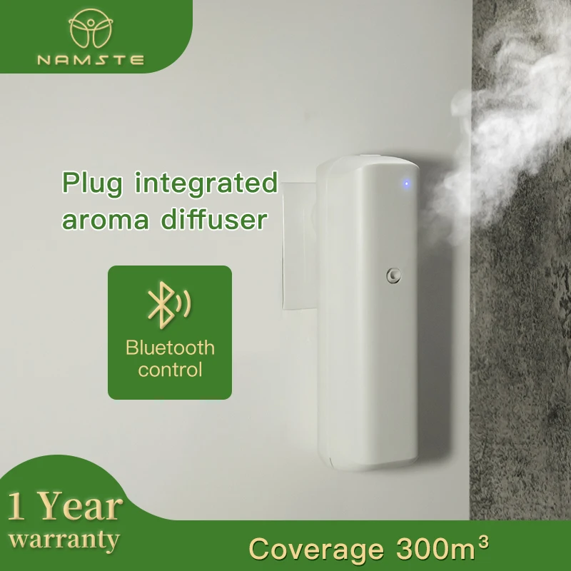 Namste-difusor de Óleo Aromático Sanita Ambientador Automático Controle de Aplicativo Bluetooth Estilo de Soquete Difusor de Óleo Aroma para Casa e Hotel