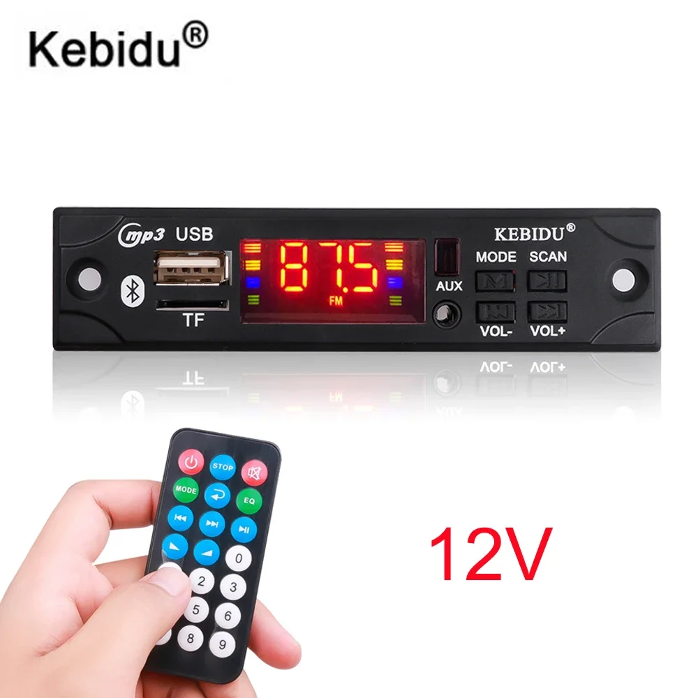 Module Autoradio 12V - Carte Ampli MP3 80W TWS, USB/TF/FM, 11x6,2 Cm (neuf)