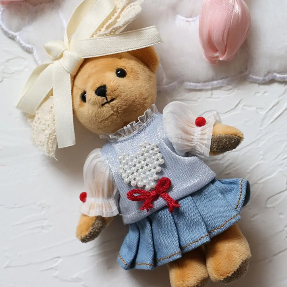 Cotton Doll Clothes Undershirt Princess Dress Solid Color 12cm Doll Clothes Fashion Style Bow No Attributes Doll Clothes