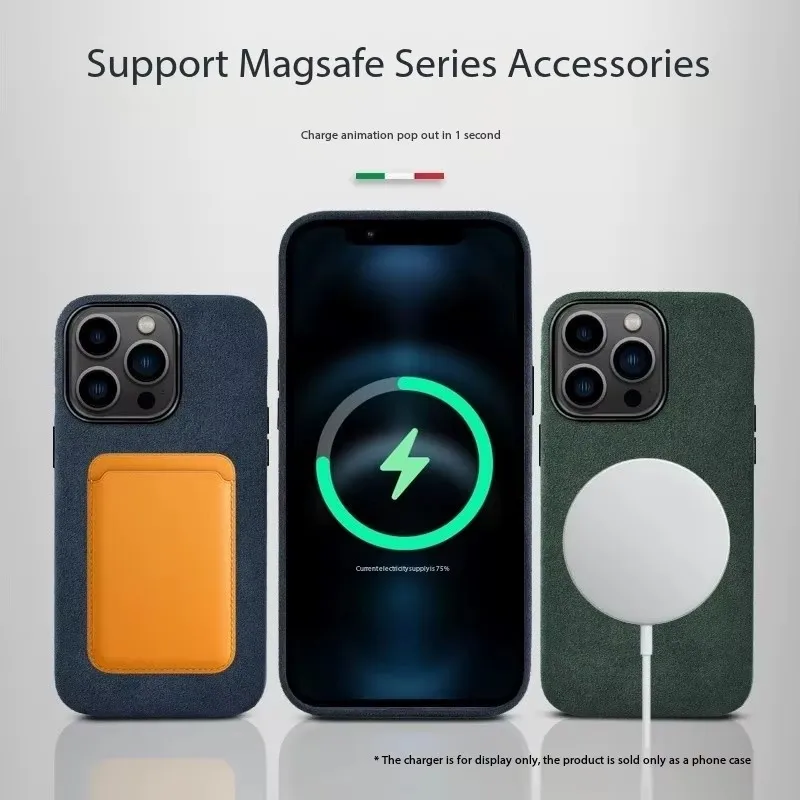 Premium Italian Suede Magnetic Luxury Flip Case - Supercar Inspired Leather Finish