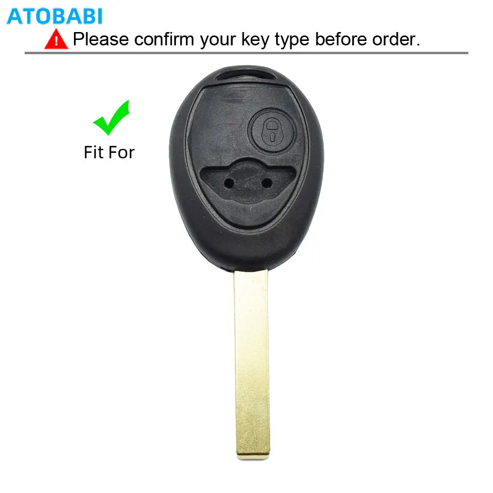Coque De Clé Voiture De Remplacement Pour Mini Cooper R50 R53 (2005-2007) - 3 Boutons, Noire - Sans Électronique