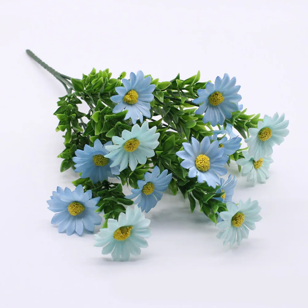 

Durable High Quality Brand New Artificial Flowers Daisy Silk 1 Bouquet 36CM 5 Branch Cute For Wedding Garden Decor