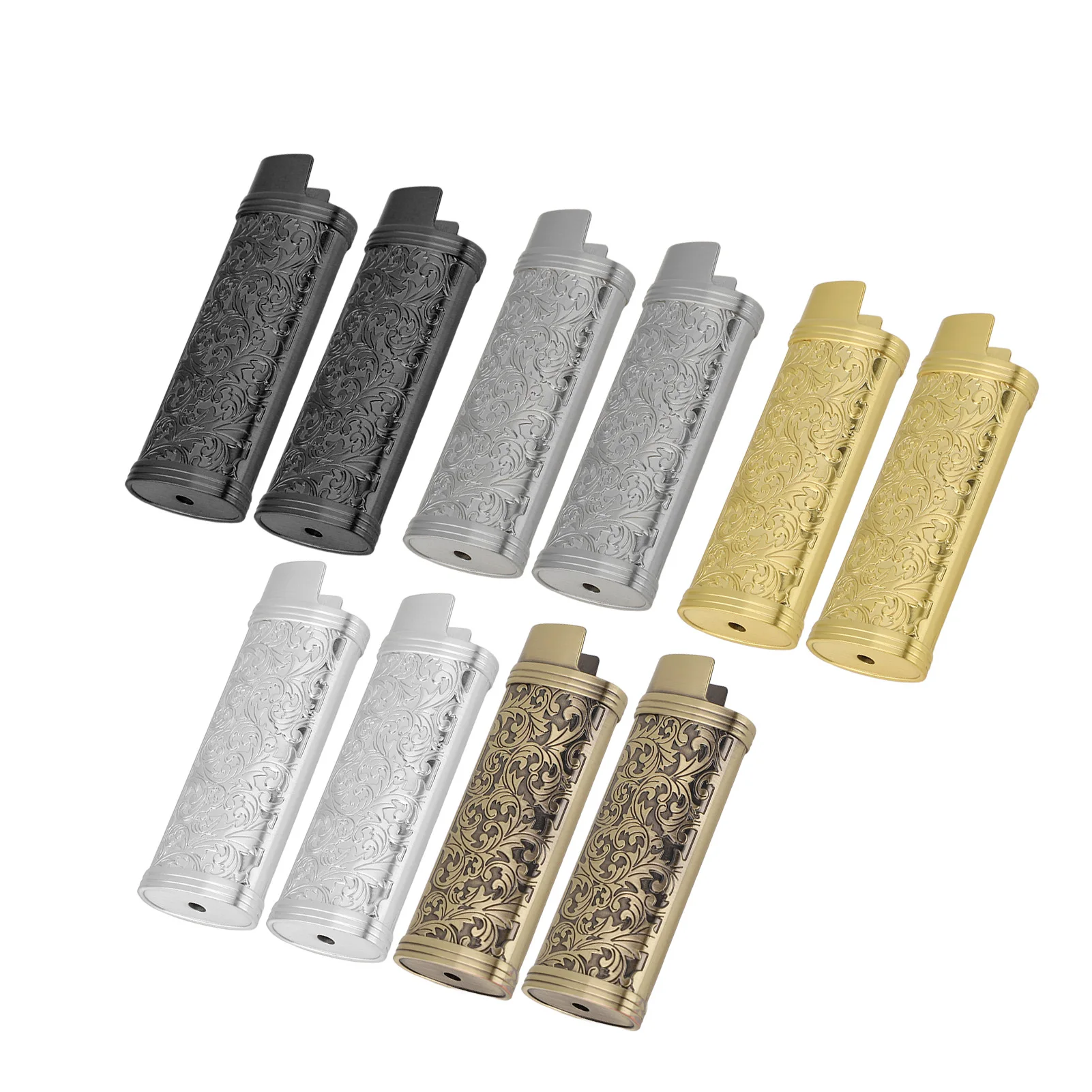 

Lighter Case Cover Vintage Floral Stamped Zinc Alloy Shell for Lighter Lighter Cover Vintage Lighter Cover