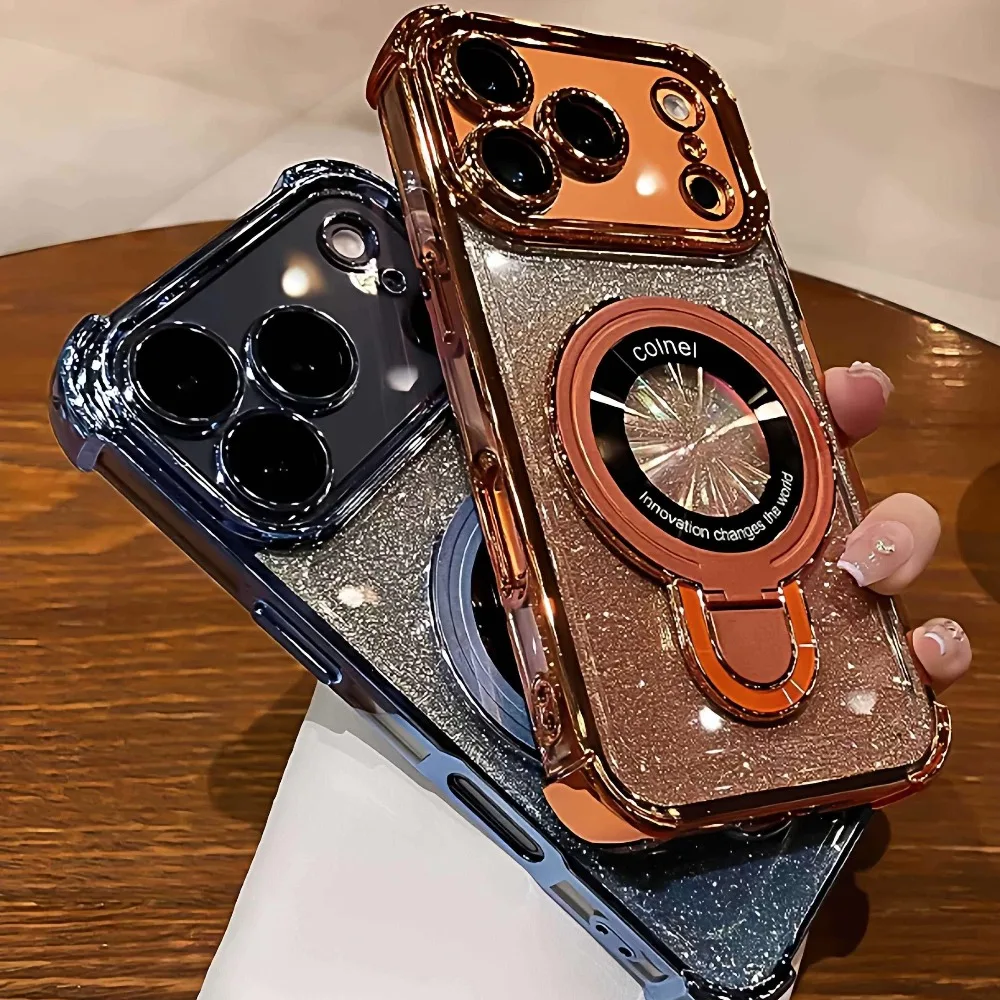 Glitter Ring Holder with Gradient Bumper and Camera Protection
