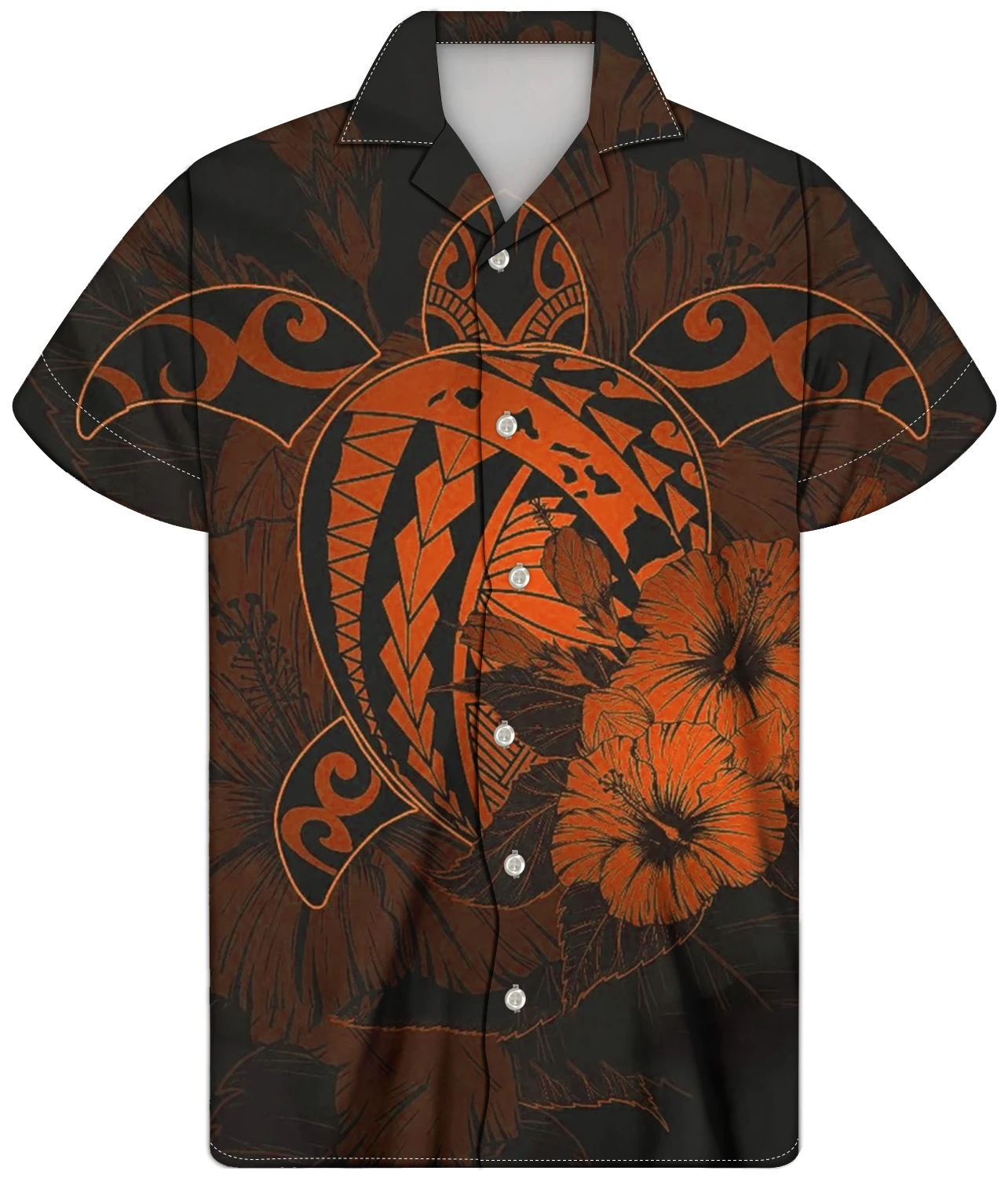 

NOISYDESIGNS Men's Turtle Hibiscus Print Beach Hawaiian Shirt Men ButtonBeach Short Sleeve Top Blouse camisa masculina