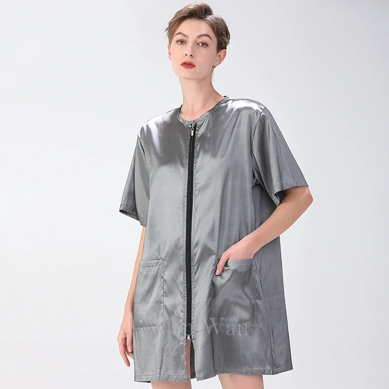 Barber Shop Apron Hairdresser Robe Pet Dog Grooming Uniform Hair Salon Work Clothes Anti Hair Anti Static Short Sleeve Smock beauty salon apron hair salon cloth pet grooming smock