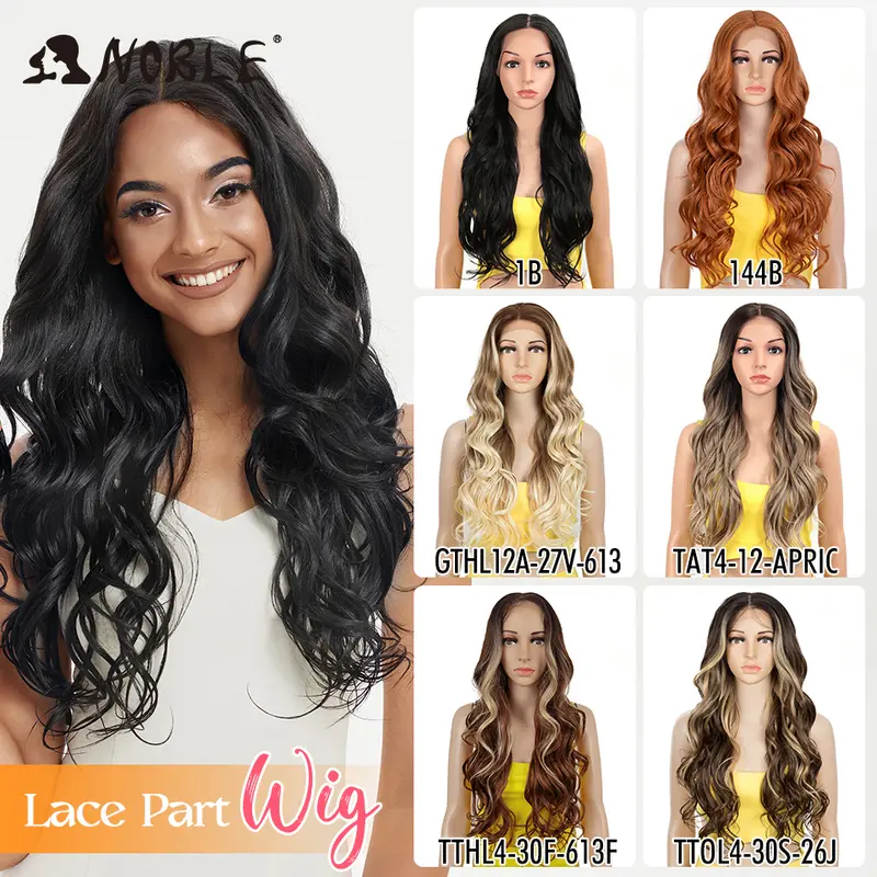 Noble Cosplay Lace Front Wig 30 Inch Lace  Long Wavy 360 0mbre Blonde Wig Red African American Synthetic Wigs For Black Women - Image 2