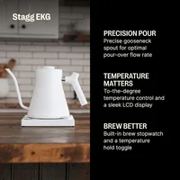 Stagg EKG Electric Gooseneck Kettle - Pour-Over Coffee and Tea Kettle - Stainless Steel Kettle Water Boiler 2