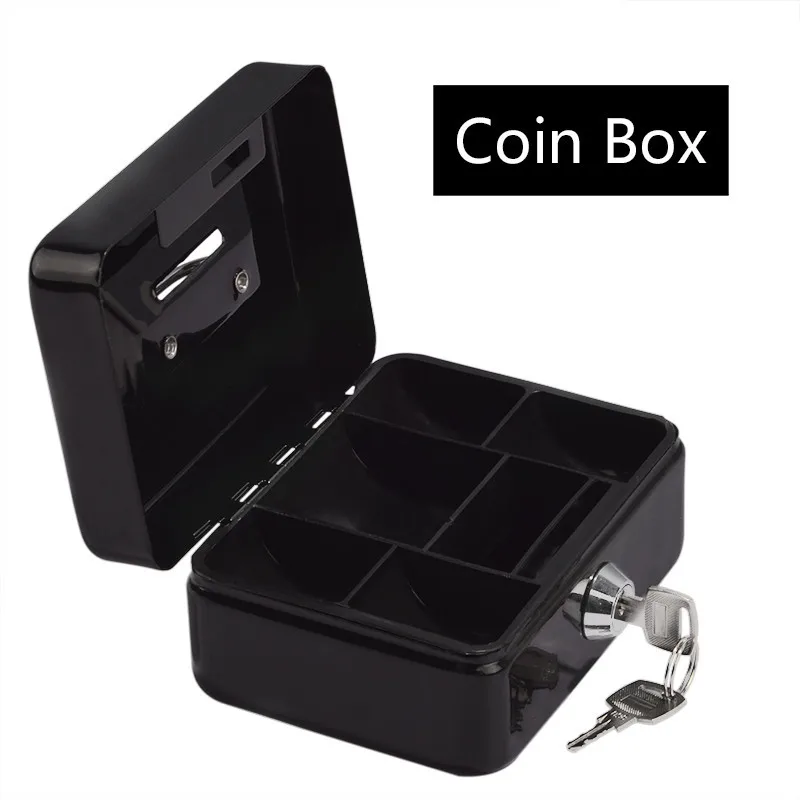 Protable Key Safe Box Key Locker Mini Steel Piggy Bank Safety Box Storage Hidden Money Coin Cash Jewellery With Drawer Carry Box 2