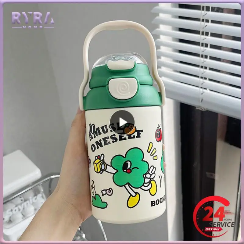

Кружка Sippy, легкая в чистке, высококачественный термос, модная Герметичная Кружка из нержавеющей стали, вакуумное уплотнение, милая кружка, трендовая