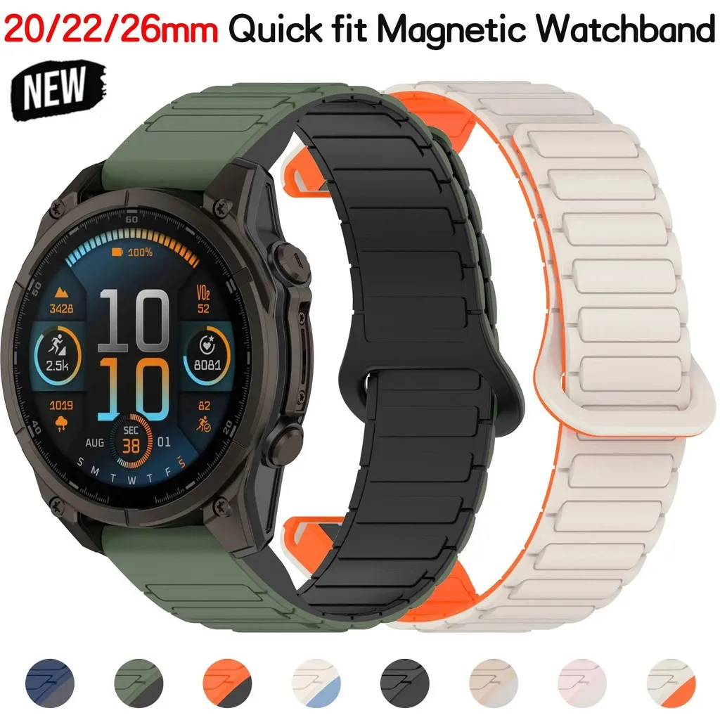QuickFit Silicone Magnetic Bracelet - Versatile Strap in Various Sizes