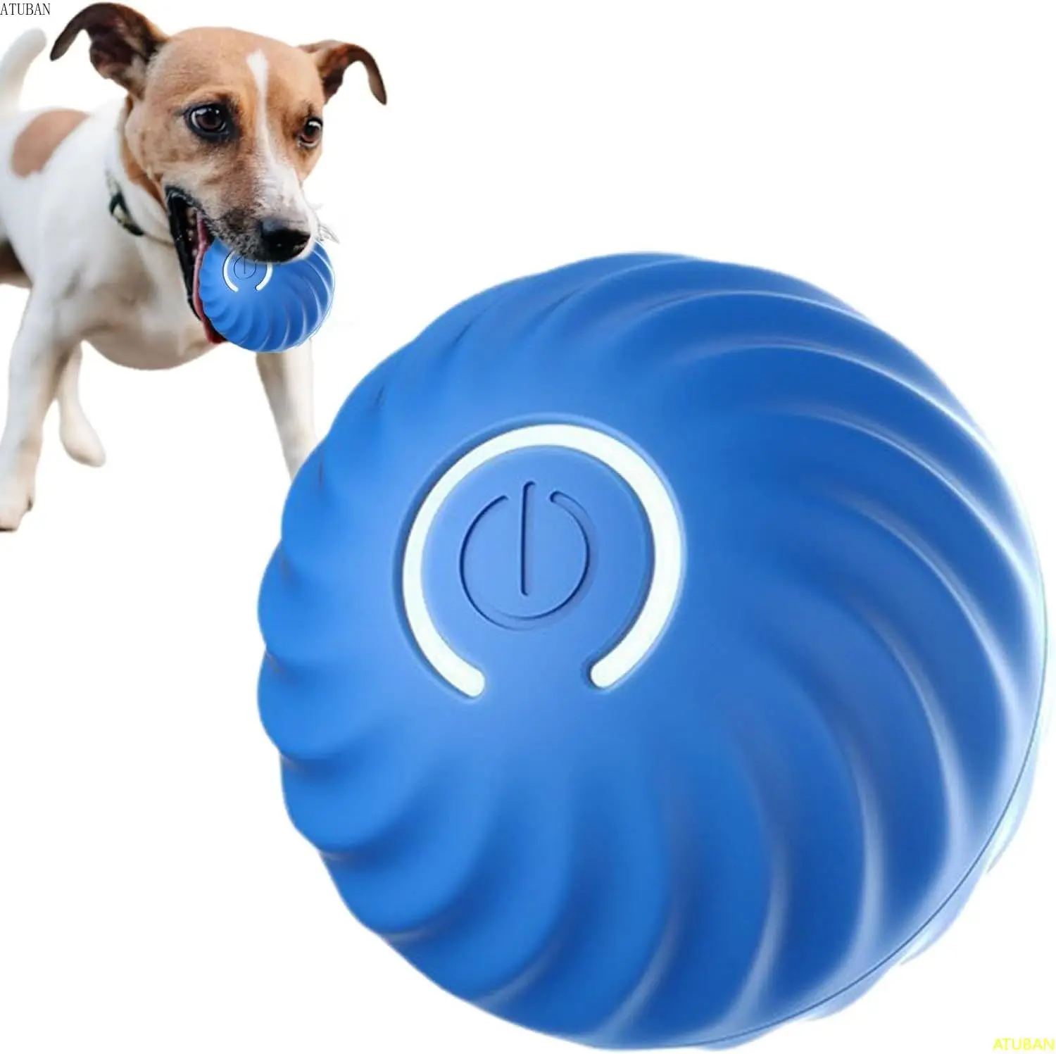 ATUBAN Interactive Pet Ball,USB Charging Smart Pet Toy Ball,LED Motion Activated Rolling Pet Toy Ball,Pet Exercise Balls Sound