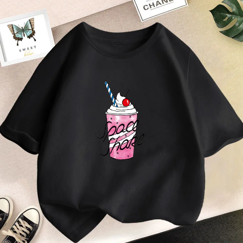 T-Shirt Donna Harajuku Style - Cartoon Kawaii - Morbida E Oversize - Bianca, Taglia S