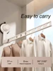 Suction Cup Indoor Outdoor Folding Clotheslines Wall Mounted Bathroom Clothes Drying Rack Portable Clothes Hangers Hook Storage 2