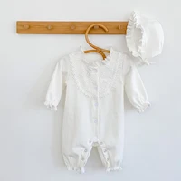 New autumn baby clothing, 0-3 year old female baby, lace long sleeved jumpsuit, crawling suit