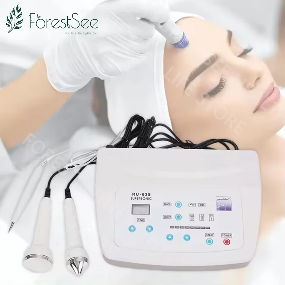 3 In 1 Ultrasonic Beauty Meter Skin Lift Anti Aging Vibrating Massager Blemish Freckle Remover Facial Skin Care Tool