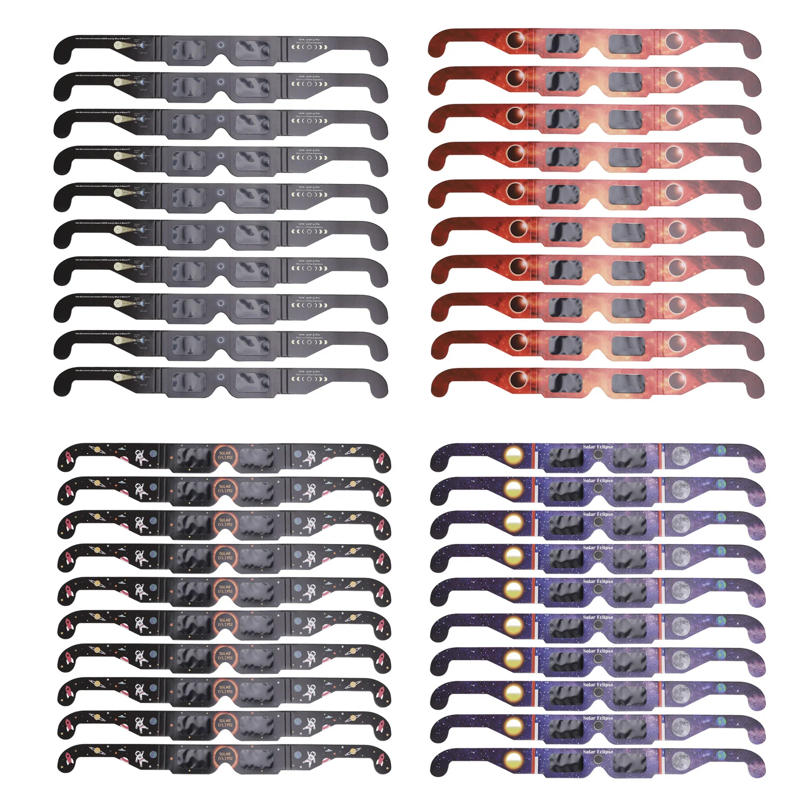 Solar  Glasses Paper Solar  Observation Glasses Safe Shades for Direct Sun Viewing Safe Solar  Shades