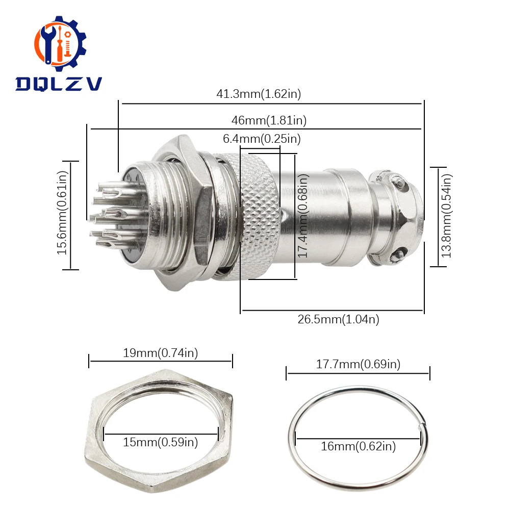 5/10/20Set GX12 GX16 GX20 2-15 Pin Docking Aviation Plug Socket Waterproof Circular Connector