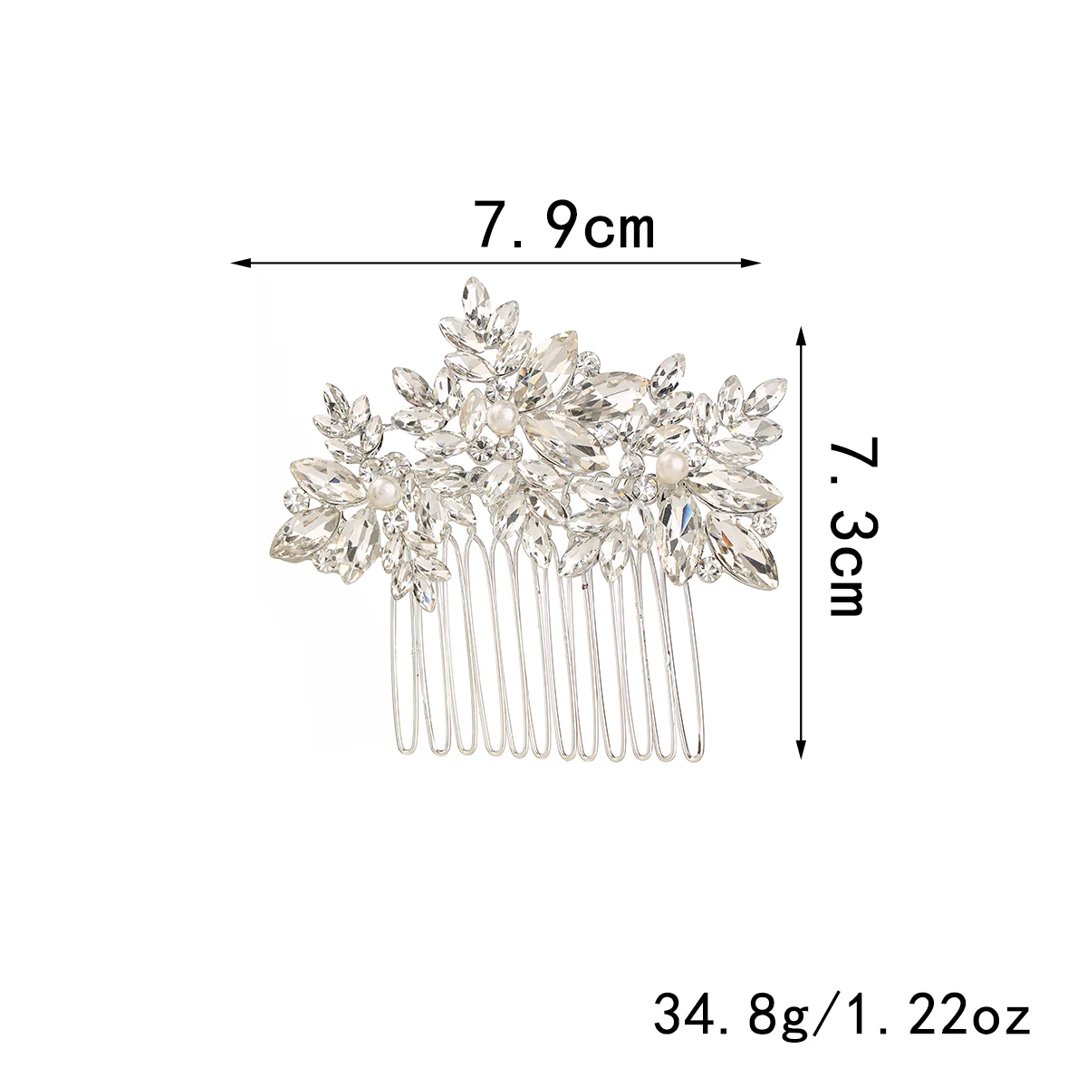 Bridal hair comb pearl wedding hair ornament bridal rhinestone wedding tiara for weddings parties proms