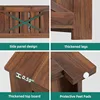 Living room rustic wooden cocktail table, square coffee table semi-open storage compartment 4