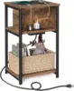 Side Table with Charging Station, 3-Tier End Table with USB Ports and Outlets, Nightstand for Living Room, Bedroom 1