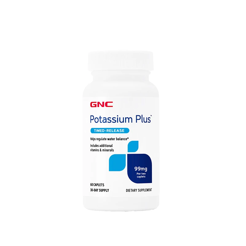 

Free Shipping Potassium Plus 99 Mg 60 Capsules Helps Regulate Water Balance Timed-Release