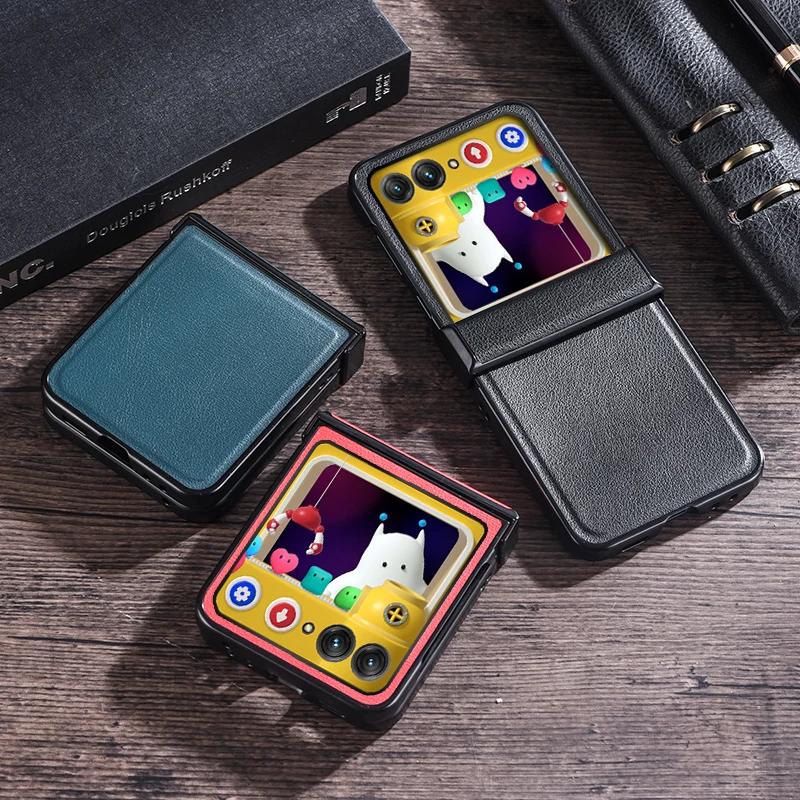 Custodia In Pelle Con Cerniera Moda Vintage Per Motorola Razr 40 Ultra Custodia Per Moto Razr 40 Ultra Cover