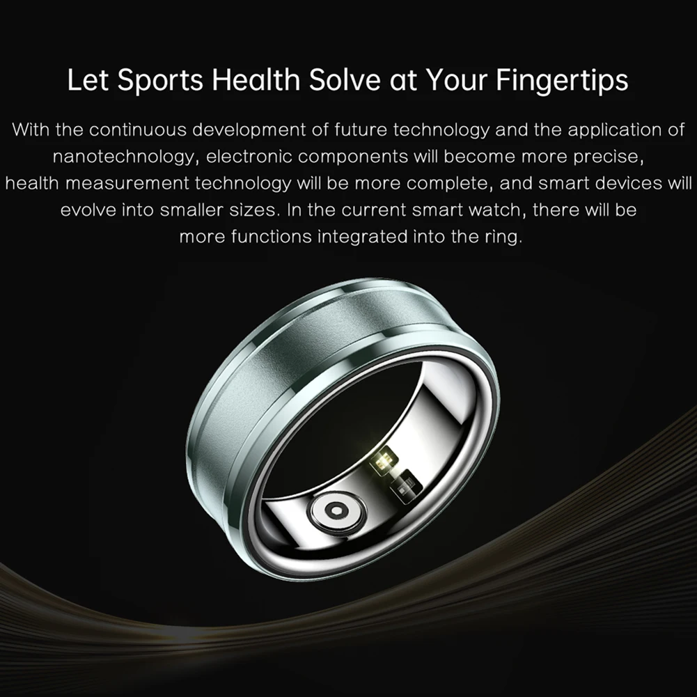 스마트 링 건강 추적기 방수 Bluetooth-Compatible5.1 단계 칼로리 카운터 수면 모니터, 안드로이드 및 iOS, 여성 남성